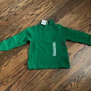 Polo Cotton Quarter Zip Pullover Sweater Size 3